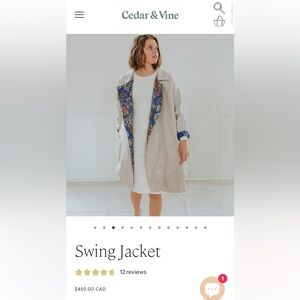 CEDAR & VINE brown and orange Swing jacket